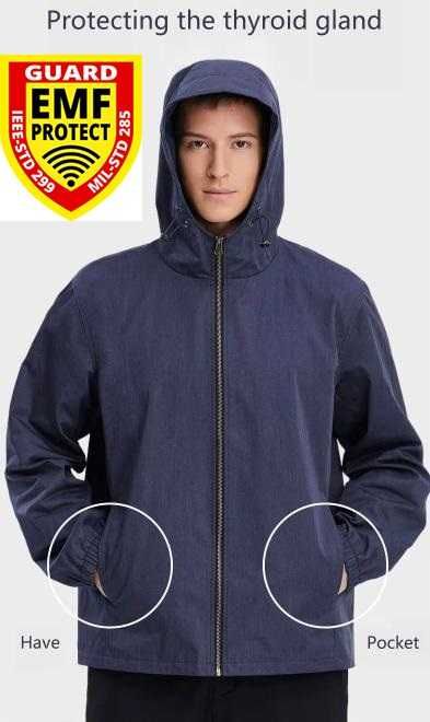 Екранирано Яке с Метални Нишки ЕМП Електромагнитен Щит EMP Излъчване