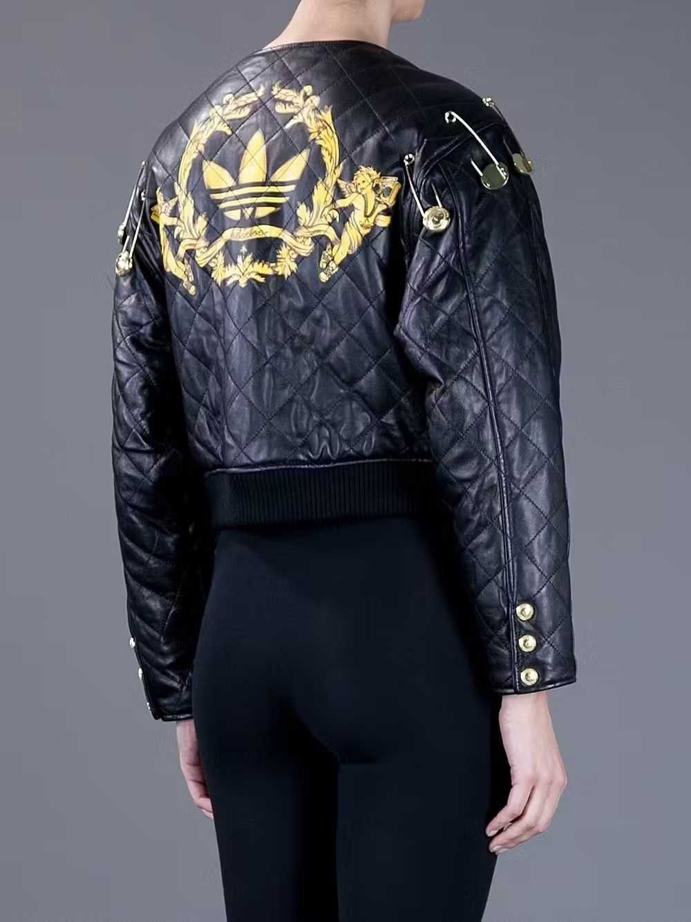 ADIDAS x JEREMY SCOTT Rihanna Quilted Leather Дамско Кожено Яке S и L