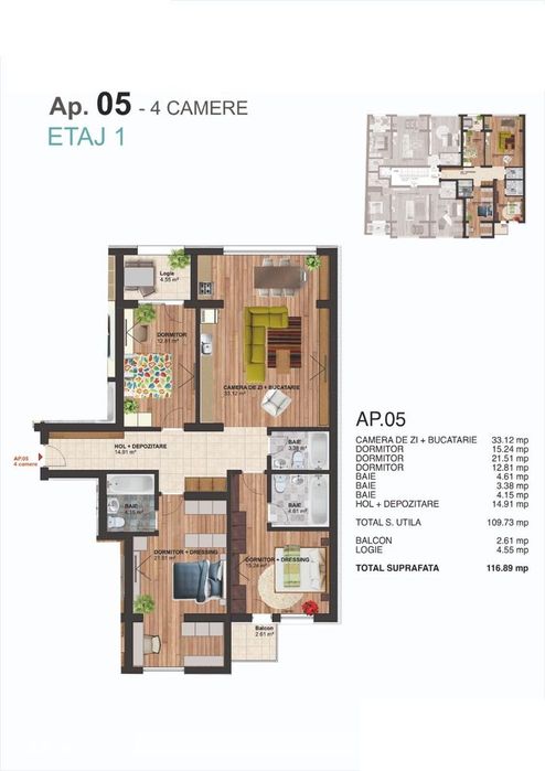Apartament 4 Camere Constantin Brancoveanu Sector 4