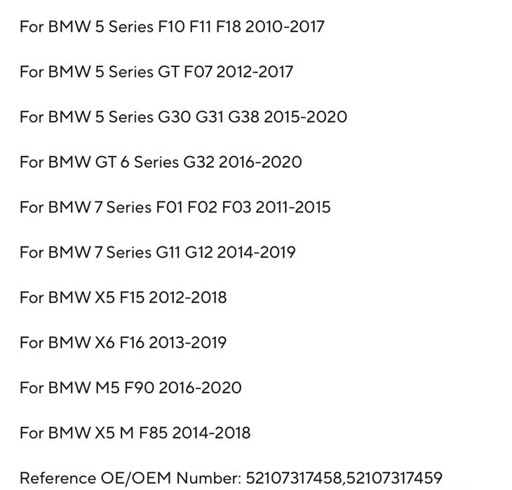 Plastic aripioara scaun sofer trim comenzi Bmw X5 X6 F15 F16 Seria 5 7