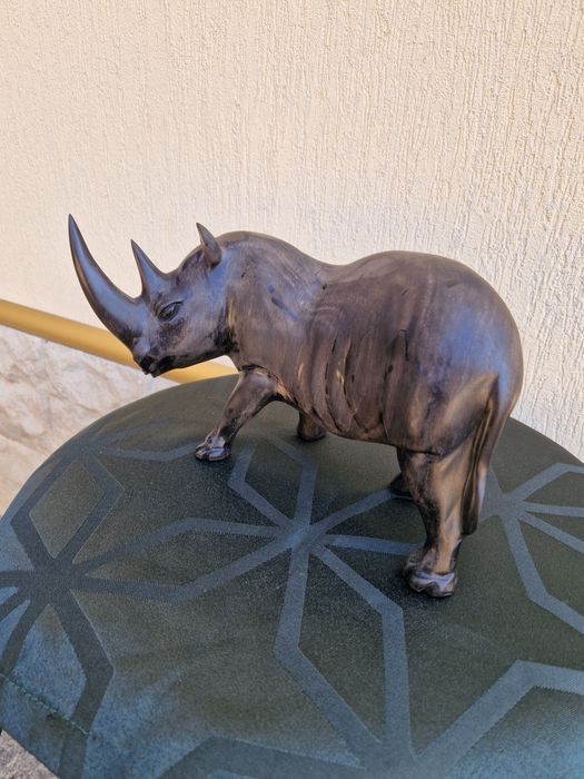 Уникална анг колекционерска дървена фигура статуетка