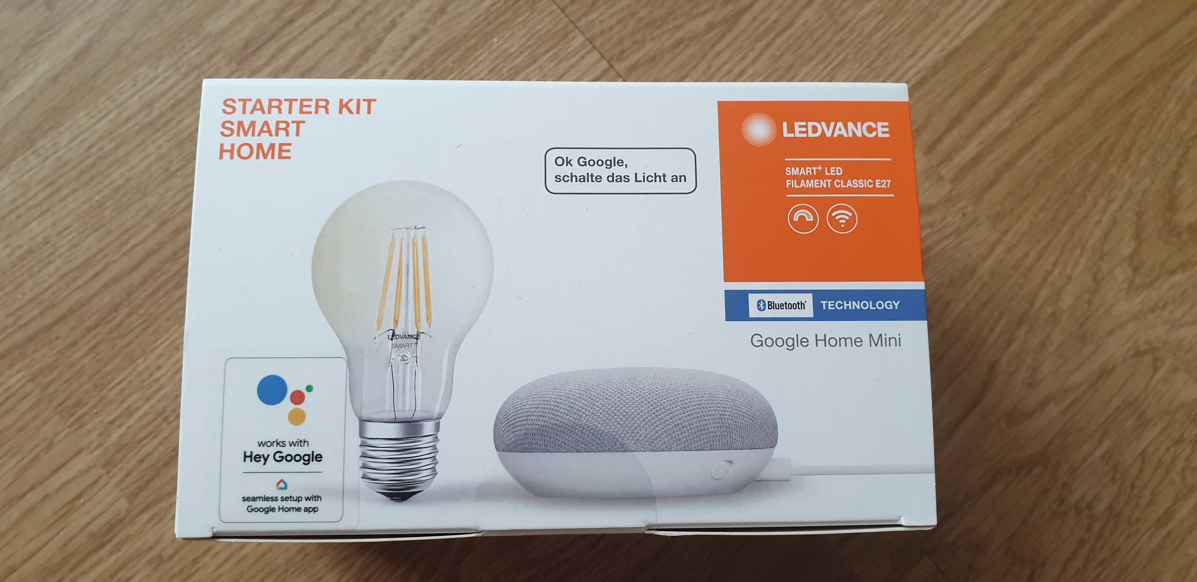 Нов Google Home mini + Ledvance filament смарт комплект