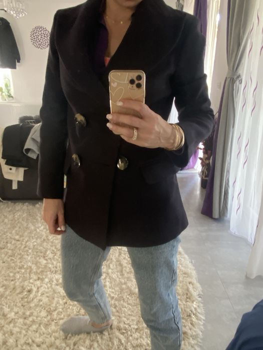 Palton stil sacou zara