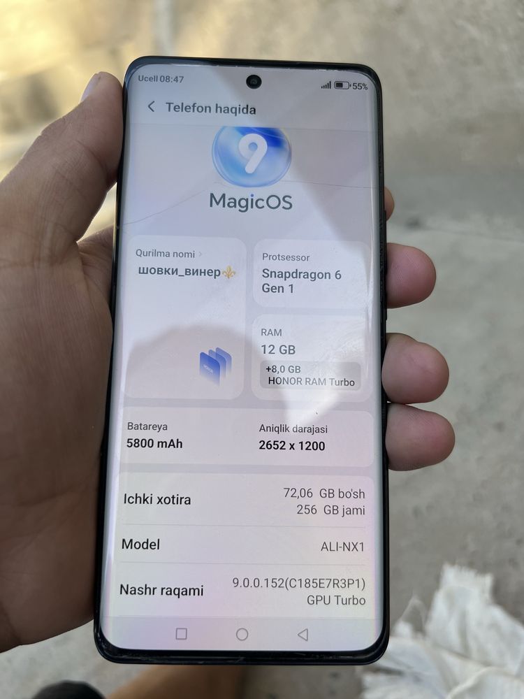 Honor x9b yangi ideal holatda yangi.