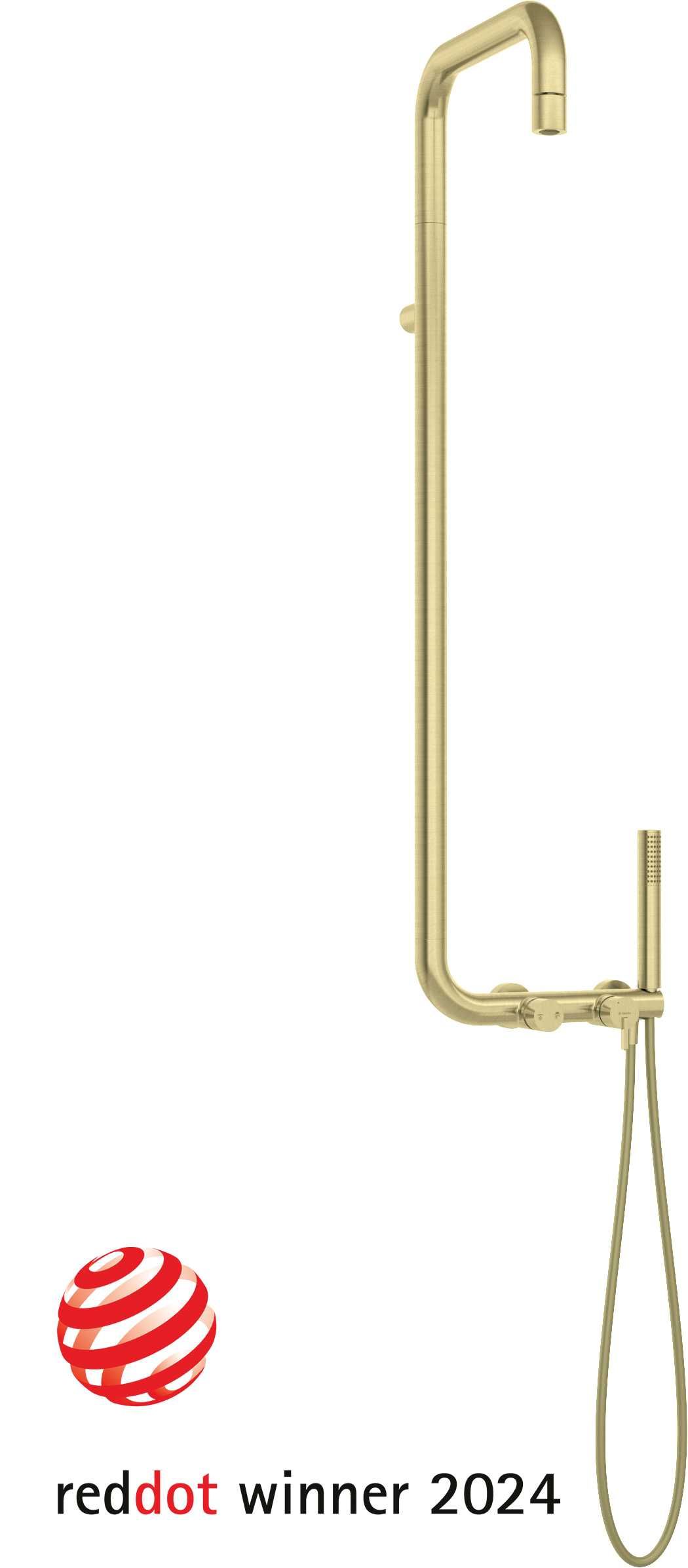 Матирано златна душ колона тип Дъжд Silia Brush Gold  NQS_R9YK