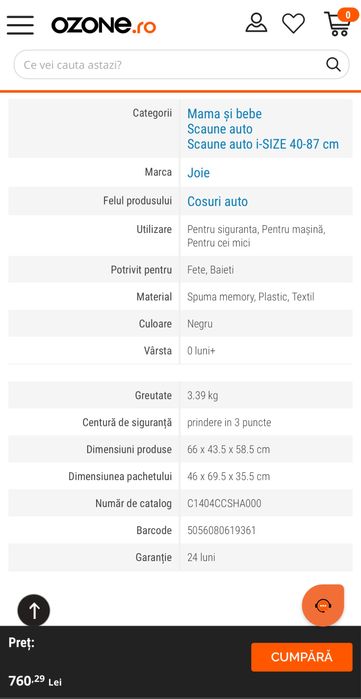 Scoica bebe, Joie i-Gemm 3