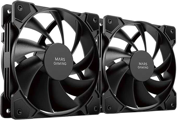 Cooler Kit 2x Mars Gaming MF-PWMX2 Black
