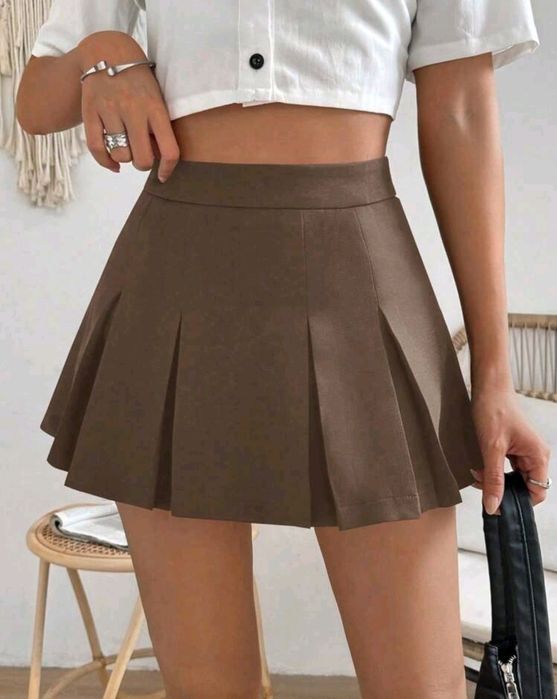 Кафява пола-панталон