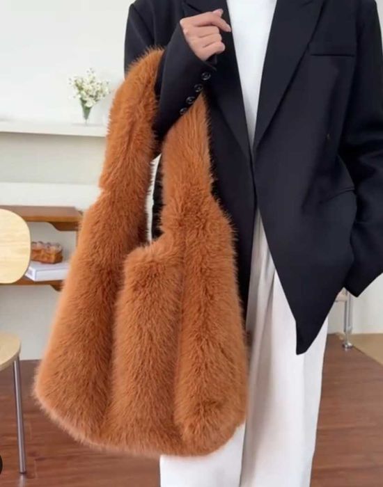 Голяма чанта еко косъм