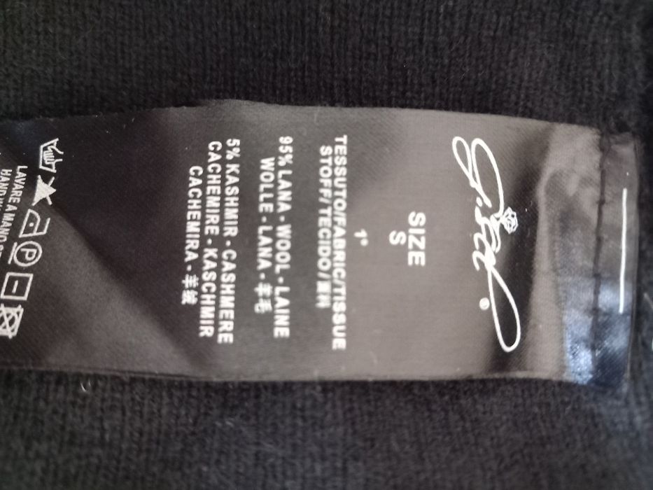 Черно пончо, вълна и кашмир