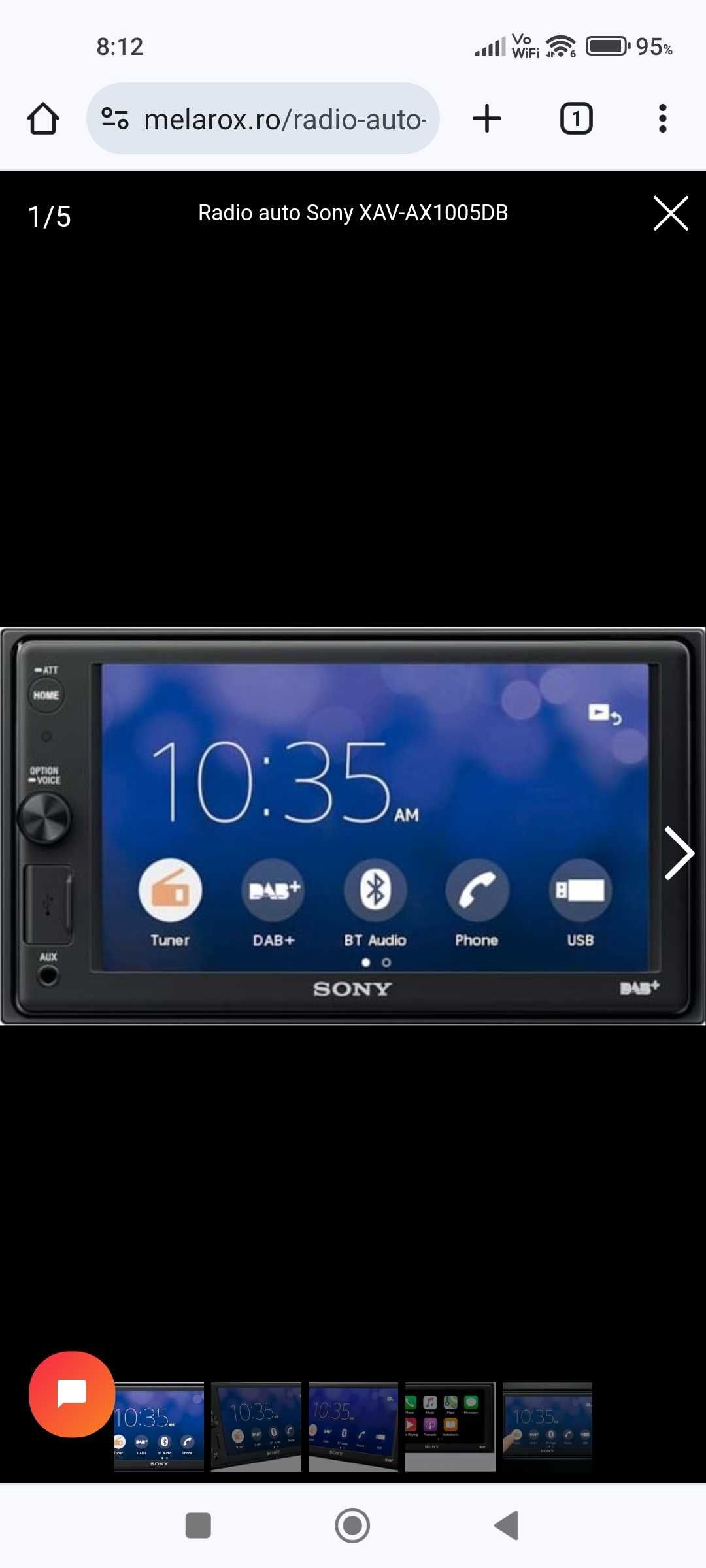 Aple CAR  PLAY Sony XAV-AX1005DB