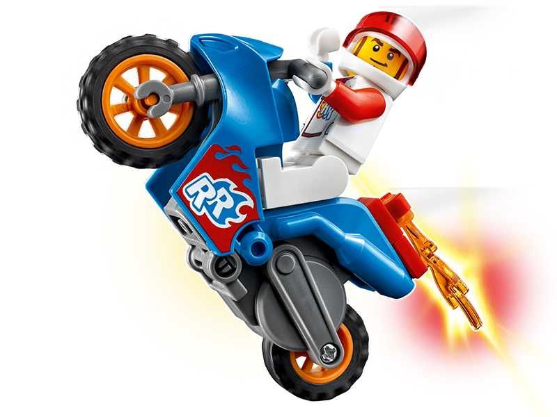 НОВИ! LEGO® City Stunt 60298 Каскадьорски мотоциклет ракета