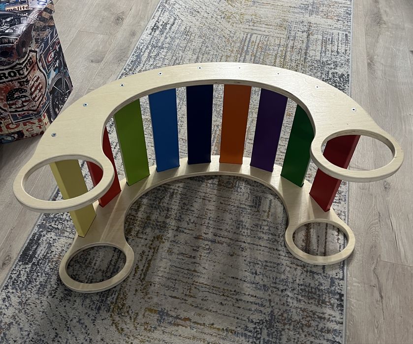 Balansoar din lemn Curcubeu Multifunctional Rainbow