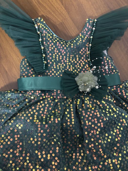 Rochita fetite verde de ocazie