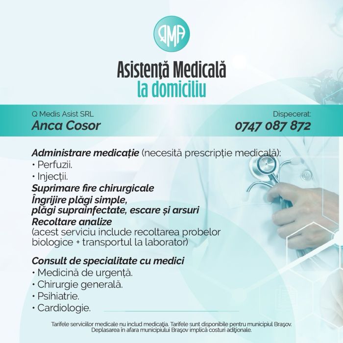 Tratamente medicale la domiciliu Brasov