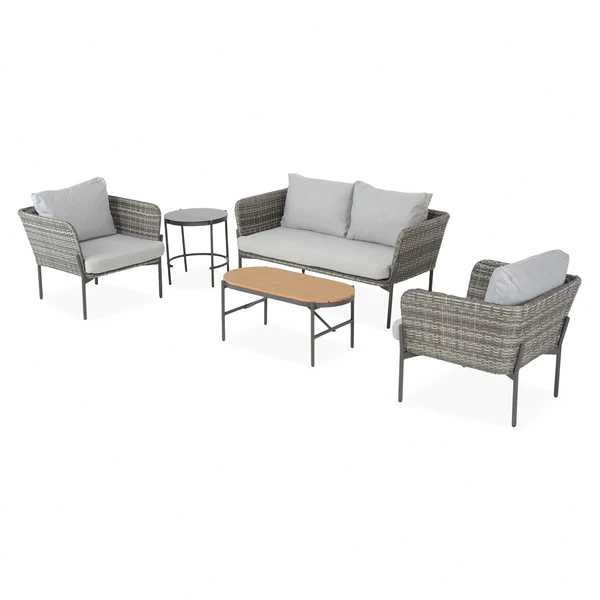 Set mobilier exterior gradina/terasa/balcon 2 fotolii canapea 2 măsuțe