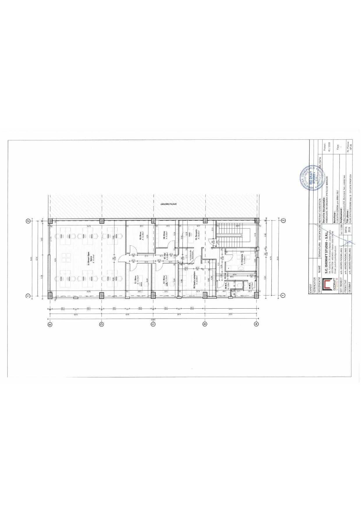 Proprietar/S.C. Inchiriez Spatiu 190 mp Iasi Calea Chisinaului Nr 23A