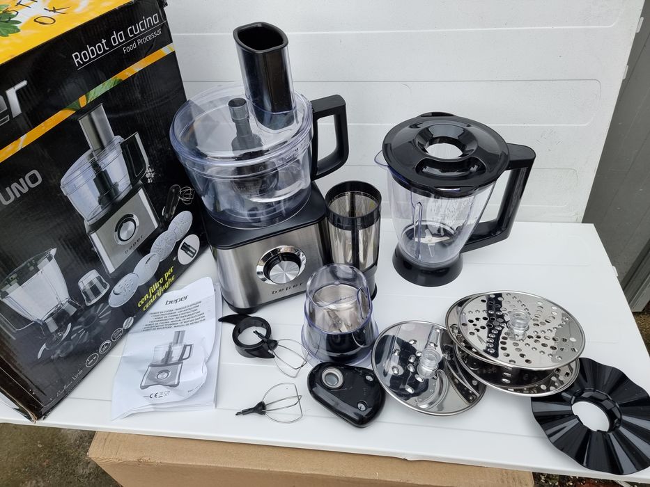 Robot de bucatarie Beper BP.500 ALL IN ONE, 600W, 1,2L, Corp din otel,