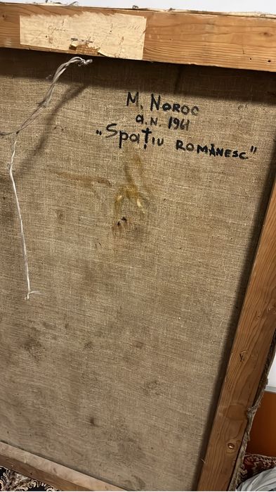 Tablou vechi autor Mihai Noroc “Spatiu Romanesc”