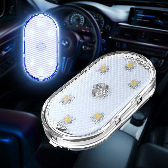 Lampa LED Touch Senzor 7 Culori pentru interiorul masinii, set 2 buc