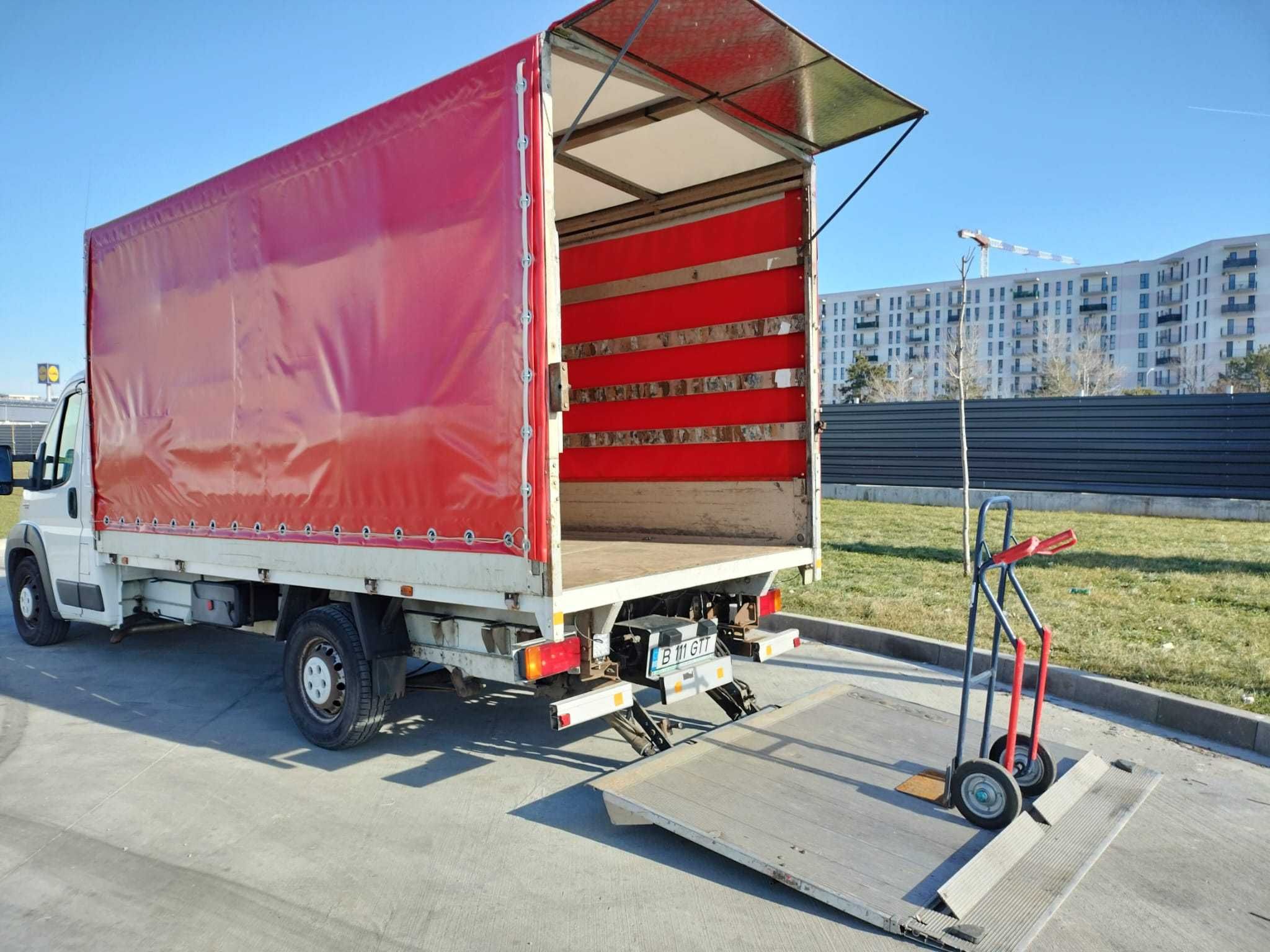 Mutari duba sau camion cu lift transport utilaje 150-300 lei