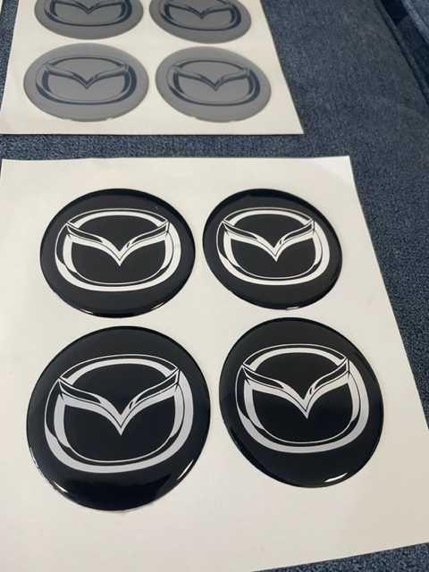 Стикери Емблеми за Капачки Джанти Тасове Лепенки MAZDA VOLVO SKODA 6см