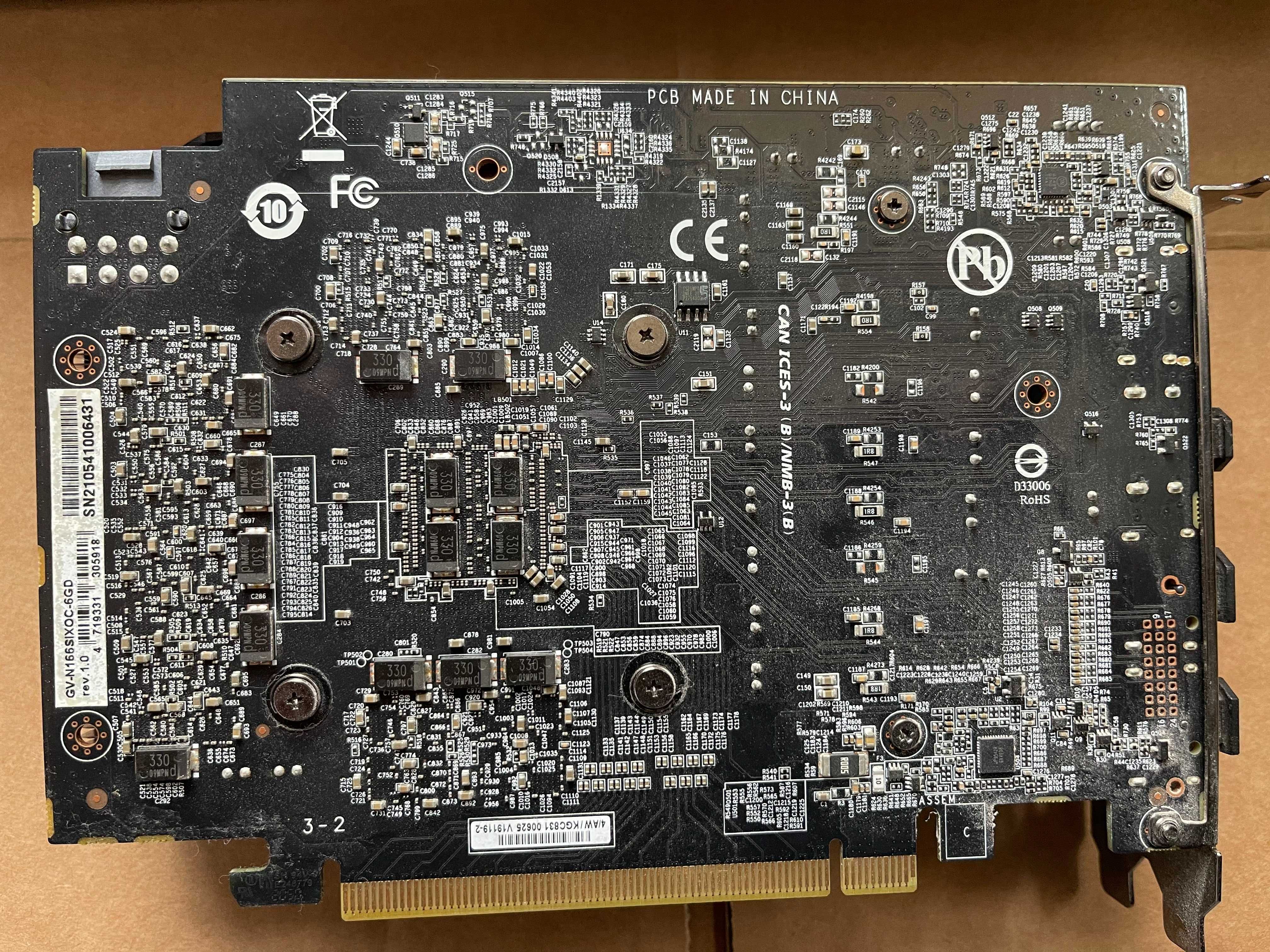 Видео Карта Gigabyte Geforce GTX 1660super Mini ITX OC 6GB