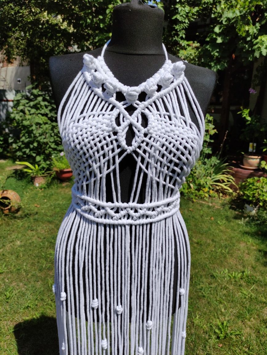 Rochie handmade macrame, festival dress, boho style