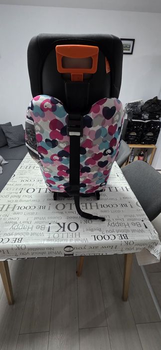 Столче за кола ISOFIX U-Grow Safety, Сърца, 9-36 кг, Многоцветно