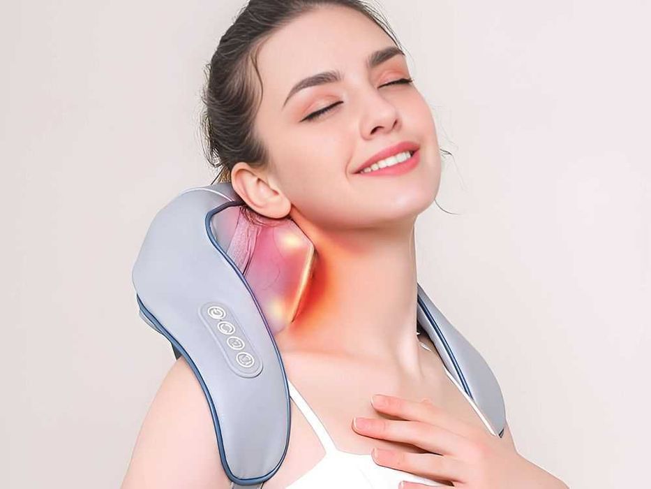Aparat de masaj portabil ptr. gat umeri reincarcabil USB cu incalzire