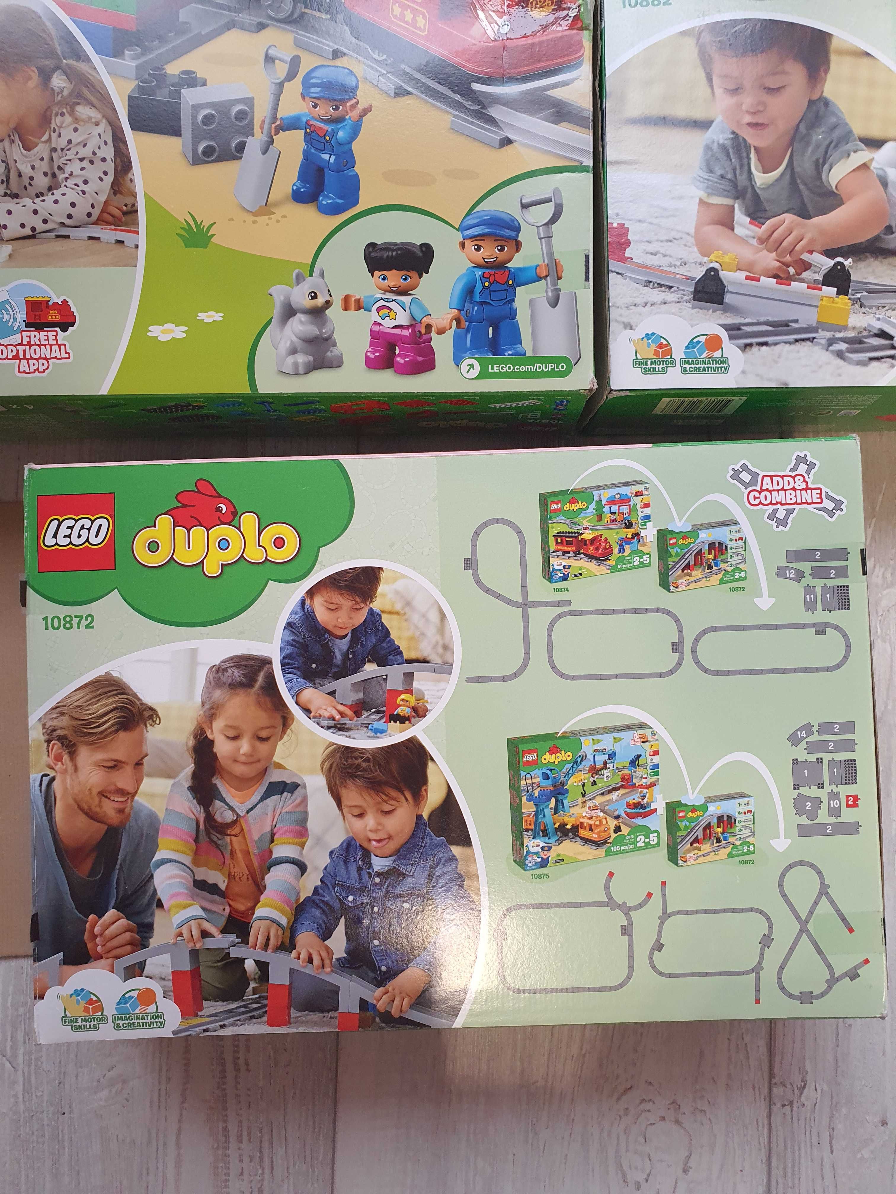 Lego duplo парен влак 10874,допълнително релси Lego 10882, мост- 10872