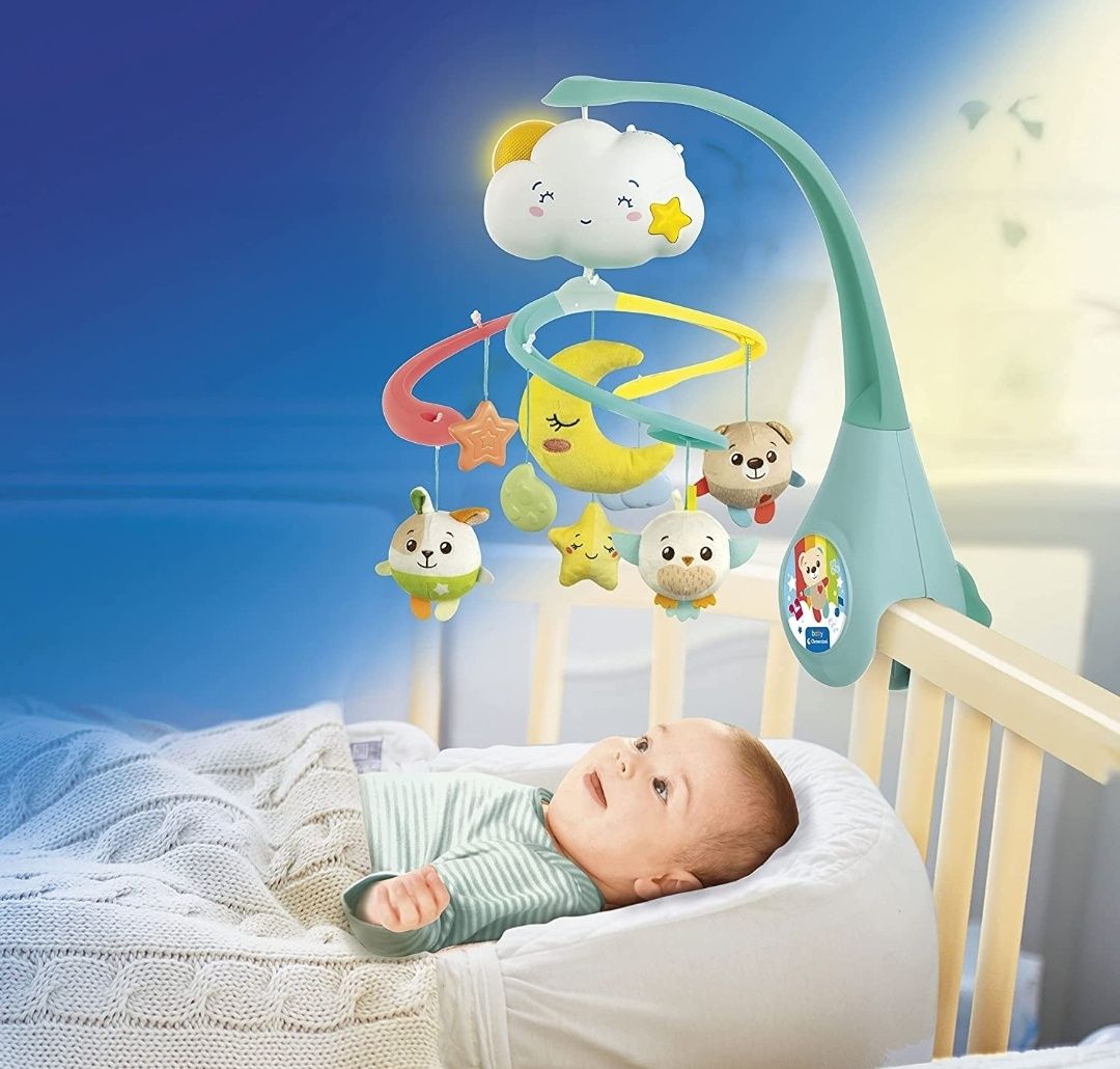 CLEMENTONI BABY / Бебешка музикална въртележка с лампа за креватче