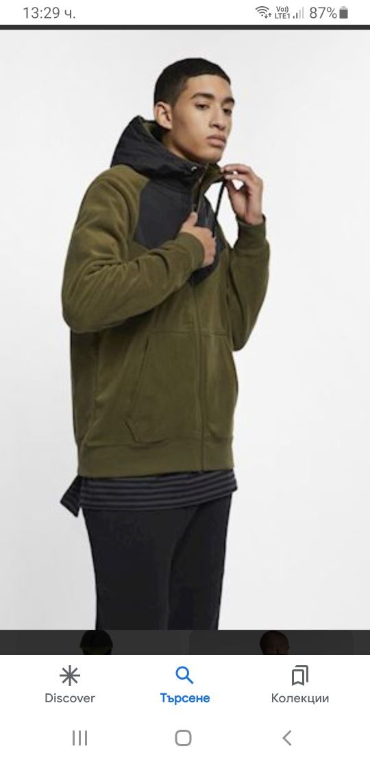 Nike Winter Fleece Full Zip Hoodie Mens Size S/XS ОРИГИНАЛ Поларено