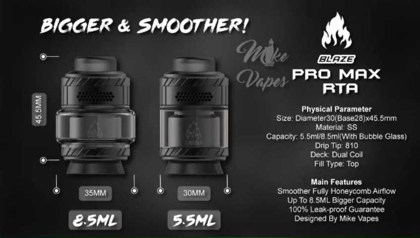 Vand Atomizor THC x Mike Vapes Blaze Pro Max RTA