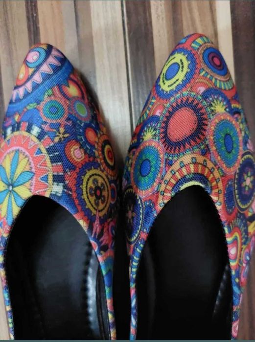 Pantofi casual motiv oriental 38