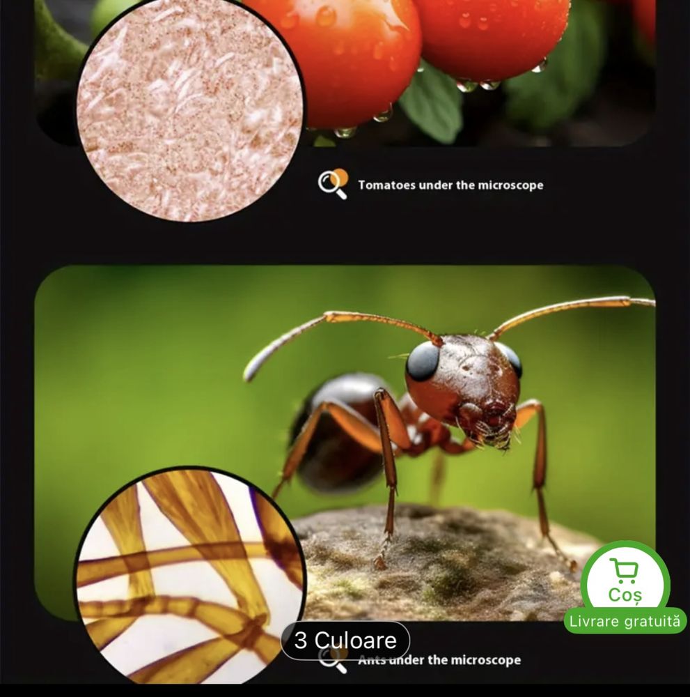 Mini microscop de mana