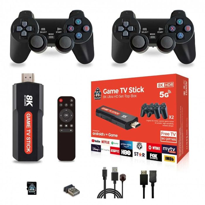 НОВА Конзола X2 PRO 35000+ игри Smart TV Box game 2 джойстика 8K HDMI