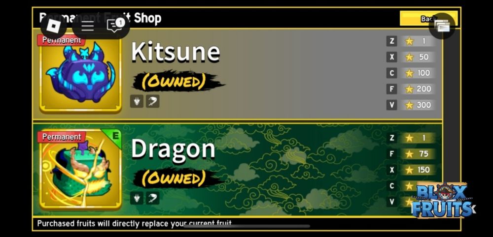 Продаю жирный акк блокс фруктс