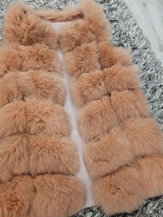 Елек от лисица естествен пух