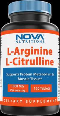 L-аргинин L- цитруллин 1000мг 120таб  L-Arginine L-Citrulline США