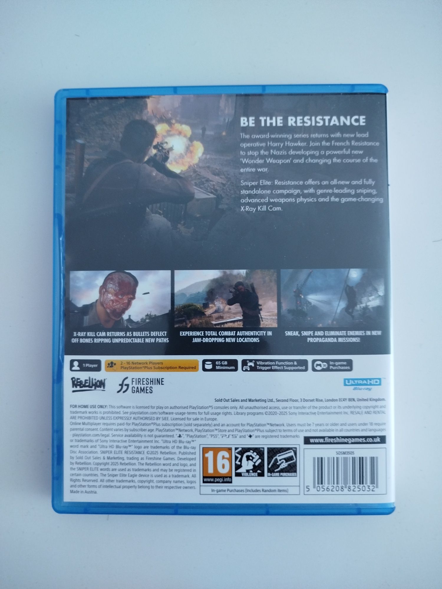 Sniper elite resistance PS5