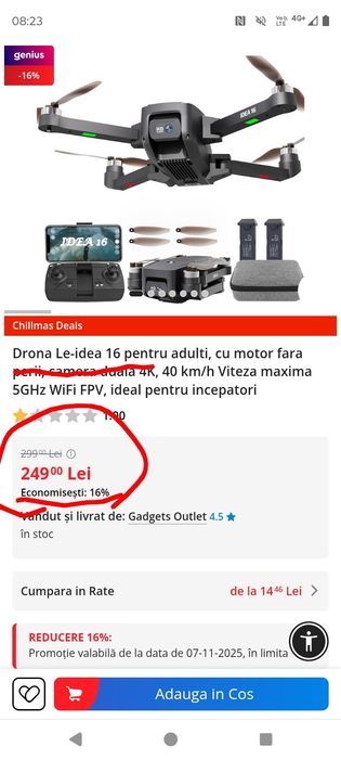 Vând drona iDea 16,2 baterii