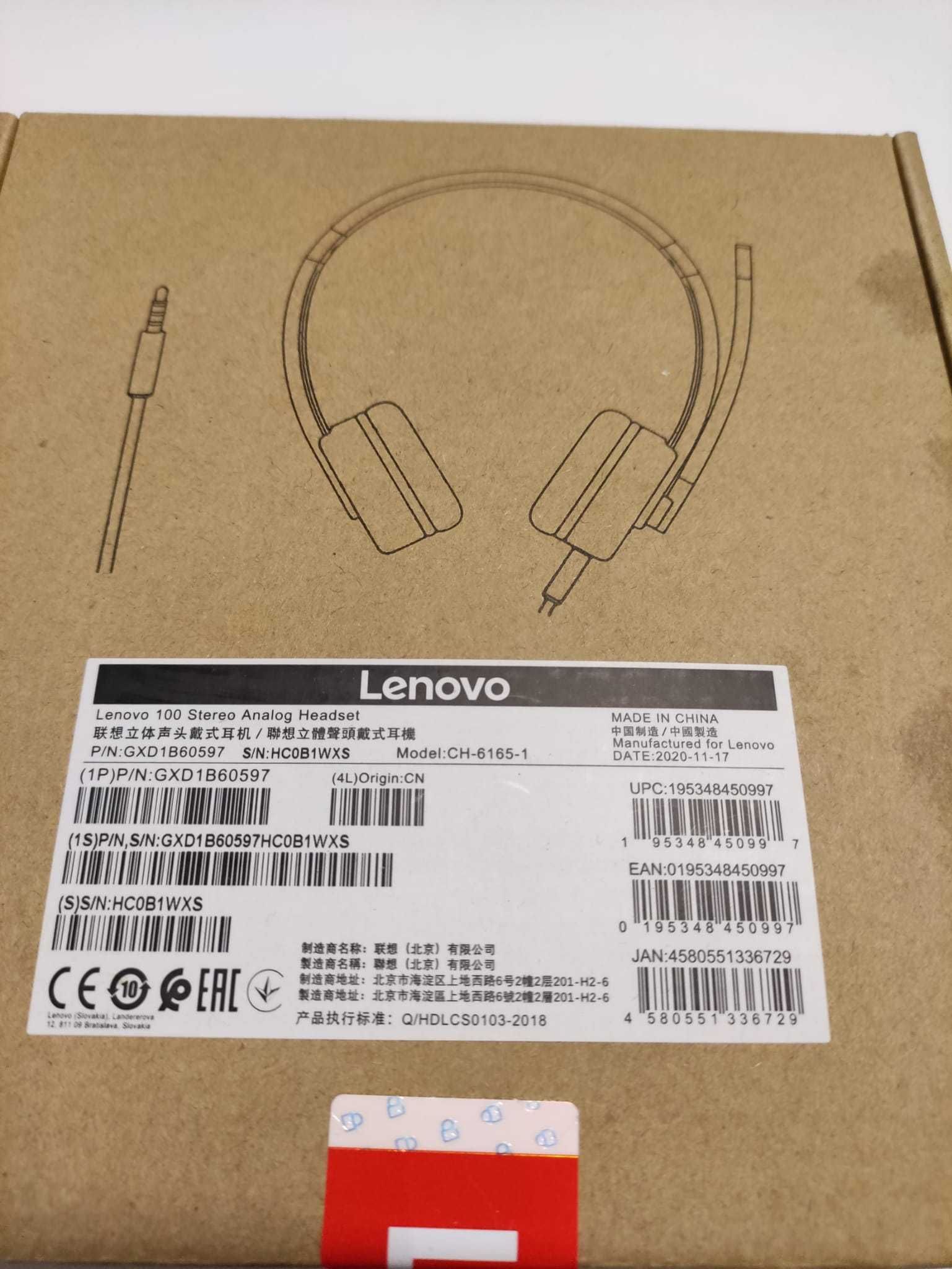 Casti analogice stereo Lenovo