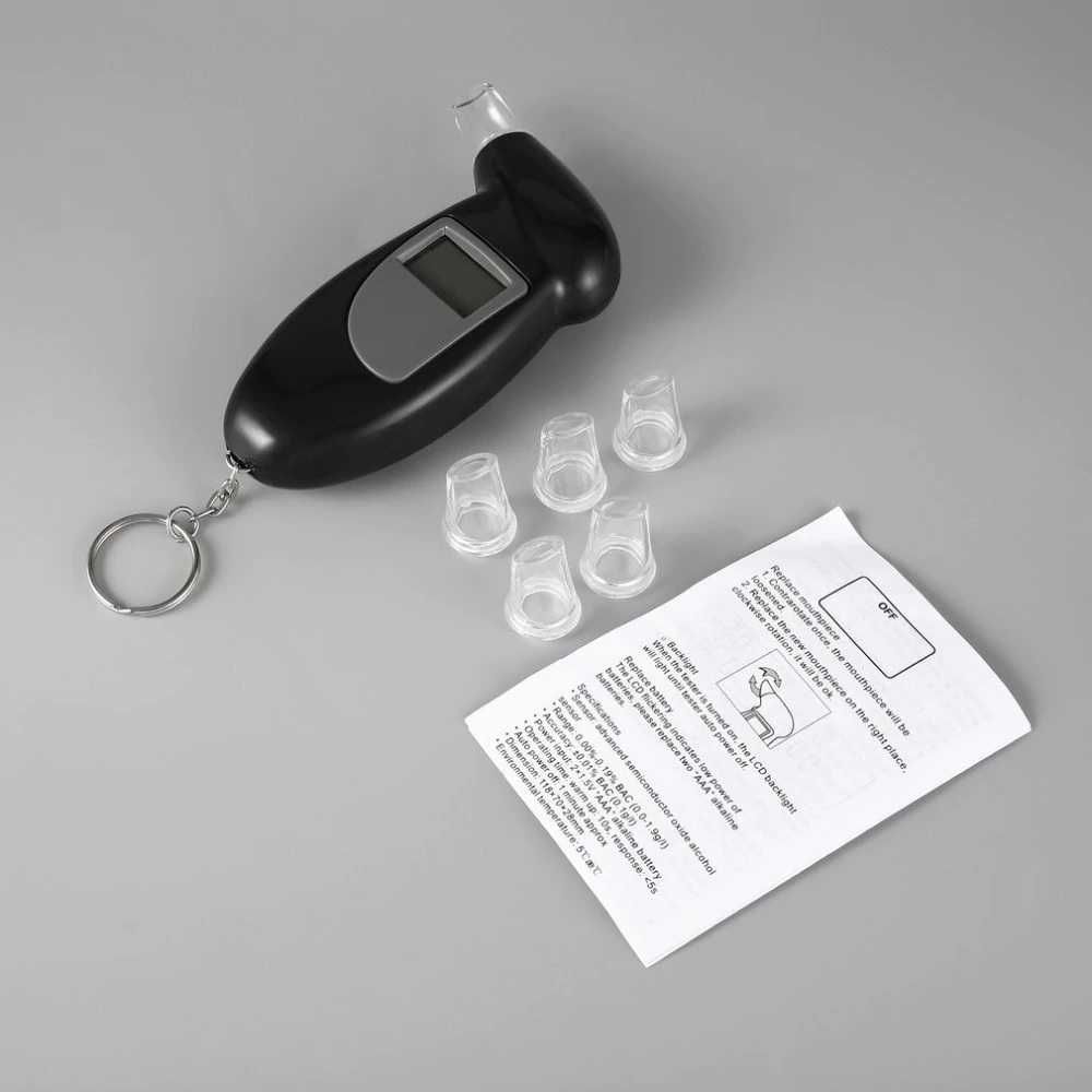 Дрегер с цифров дисплей, тестер с дишане за алкохол с LED подсветка