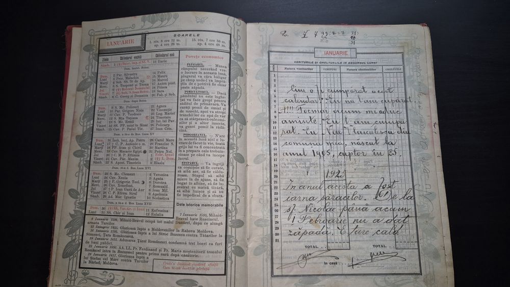 Calendarul Minerva anul 1900 vechi romanesc