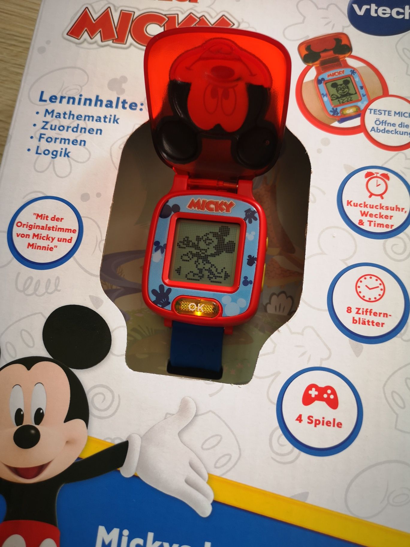 Mickey Mouse Vtech часовник с игри НАНЕМСКИ ЕЗИК