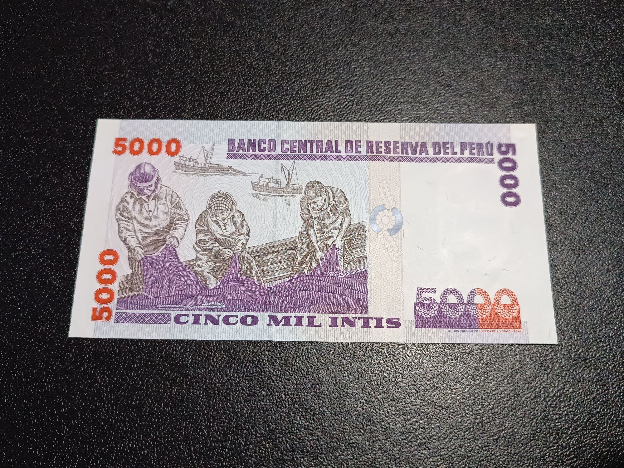 Bancnota 5000 Intis 1988 Peru