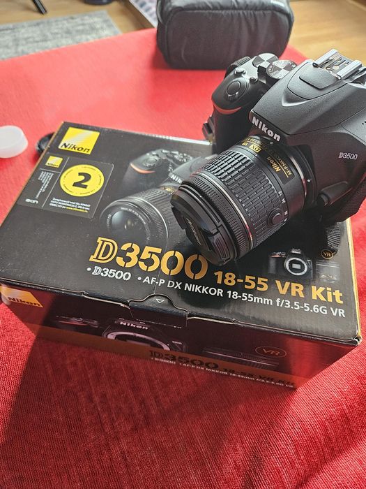 Aparat foto DSLR Nikon D3500, 24.2MP, Negru + Obiectiv AF-P 18-55mm VR