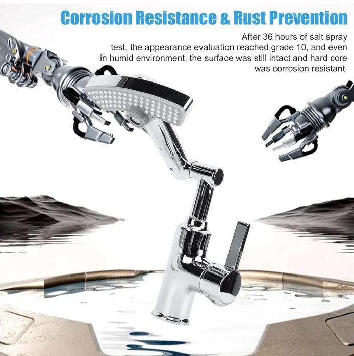 Baterie Baie Modernă – Gât Pivotant 1080°, cu Afișaj LED Temperatură