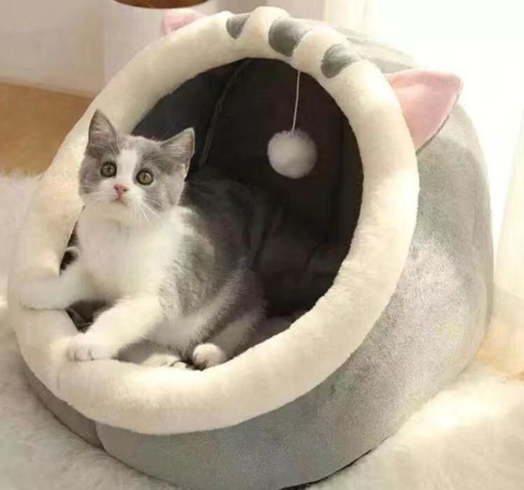 Домик, лоток и коврик для кота